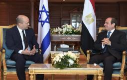 اللقاء بين الرئيس المصري السيسي ورئيس الوزراء الإسرائيلي