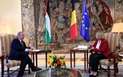 لقاء رئيس الوزراء محمد اشتية برئيس مجلس النواب البلجيكي