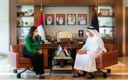 وزيرة الداخلية أييليت شاكيد بعد لقاء عقدته مع وزير الداخلية ونائب رئيس الوزراء الإماراتي سيف بن زايد آل نهيان
