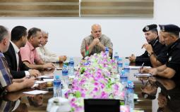 اجتماع بين قيادة الشرطة وشرطة المرور في غزة