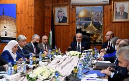 الحكومة الفلسطينية خلال جلسة اليوم في القدس