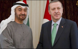 الرئي التركي رجب طيب أردوغان وولي عهد أبو ظبي محمد بن زايد - صورة ارشيفية