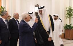 أمير قطر رفقة الرئيس الفلسطيني محمود عباس - أرشيف