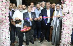 خلال الاحتفال بافتتاح نادي اتحاد دير البلح بمنحة (125.000) دولار من المجلس الأعلى