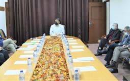 اجتماع خلية الأزمة في وزارة الصحة بغزة اليوم