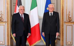 الرئيس عباس يجتمع مع رئيس إيطاليا في روما