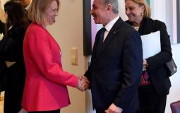 رئيس الوزراء الفلسطيني الفلسطيني مع وزيرة خارجية النرويج أنيكين هويتفيلدت