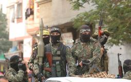 فصائل المقاومة تنظم عرضا عسكريا عند منزل الشهيد "أحمد الجعبري" في مدينة غزة