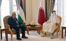 الرئيس محمود عباس يجتمع مع أمير قطر - أرشيفية