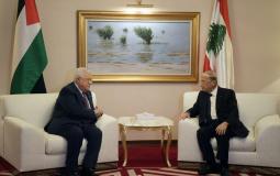 لقاء الرئيس عباس والرئيس ميشال عون في قطر