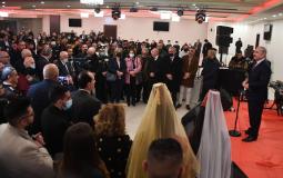 خلال كلمة محمد اشتية نيابة عن الرئيس محمود عباس، في حفل استقبال بمناسبة أعياد الميلاد المجيدة في بيت لحم