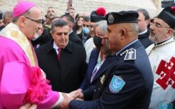 شرطة بيت لحم تؤمن وتشارك بمراسم استقبال غبطة البطريرك بيير باتيستا