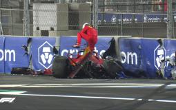 شاهد حادث مروع على حلبة كورنيش جدة في السعودية