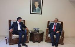 وزير الخارجية السوري يبحث مع السفير عبد الهادي آخر تطورات الأوضاع في فلسطين