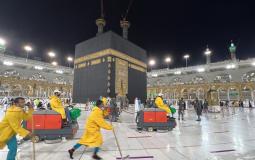 أمطار غزيرة على الحرم المكي