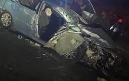 إصابات بحادث سير بين سيارة فلسطينية وأخرى إسرائيلية جنوب الخليل