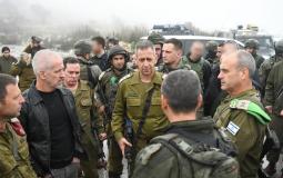 رئيس اركان الجيش الاسرائيلي يتفقد مكان عملية حومش