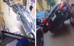 أغرب حادث لانقلاب سيارة تقودها فتاة في مصر