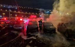 حريق في عدد من السيارات في مدينة حيفا