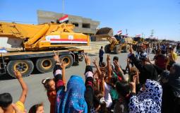 معدات مصرية دخلت إلى غزة للمساهمة في الإعمار - أرشيف