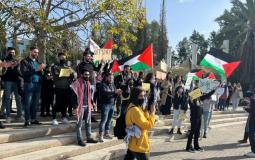 تظاهرة في قلب جامعة تل أبيب تضامنا مع النقب