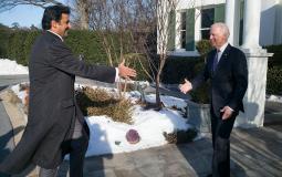الرئيس الأمريكي جو بايدن وامير قطر تميم بن حمد