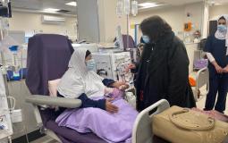 الكيلة تجري جولة تفقدية داخل مجمع فلسطين الطبي