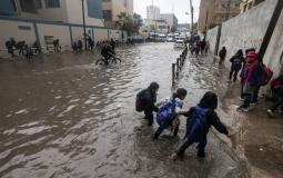 من أجواء المنخفض الجوي صباح اليوم في غزة