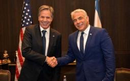 وزير الخارجية الأمريكي أنتوني بلينكن ورئيس الوزراء الإسرائيلي يائير لابيد