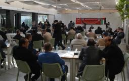 مشاركون في ندوة حوارية بغزة حول مبادرة الديمقراطية