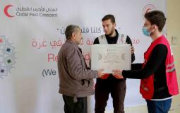 مساعدات إنسانية جديدة من الهلال الأحمر القطري لغزة