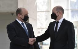 المستشار الألماني اولاف شولتس يلتقي مع وزير الحكومة الإسرائيلية نفتالي بينيت