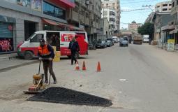 بلدية غزة تنجز أعمال صيانة