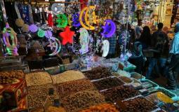السلع الغذائية في سوق الزاوية بغزة