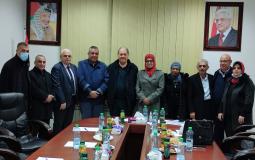 روحي فتوح خلال استقباله وفدًا من الصحة بغزة