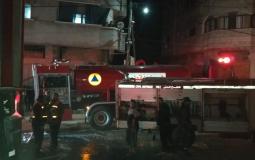 اندلاع حريق في بركس لتخزين الأخشاب بمدينة غزة