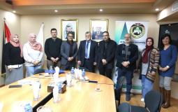 صورة من استقبال رئيس جامعة القدس المفتوحة لمدير مكتب ايراسموس بلس في فلسطين