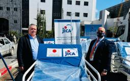 جايكا تسلم 100 سرير طبي لمستشفيات قطاع غزة