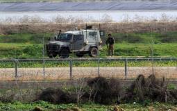 قوات الاحتلال المتمركزة على السياج الفاصل وسط قطاع غزة