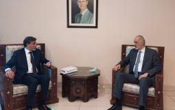 السفير عبد الهادي يطلع نائب وزير الخارجية السوري على آخر التطورات في فلسطين