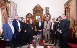 حماس تزور كنيسة "الروم الأرثوذكس" للتهنئة بعيد الفصح
