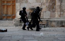 قوات الاحتلال الإسرائيلي في ساحات المسجد الأقصى