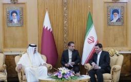 خلال لقاء أمير قطر بالرئيس الإيراني