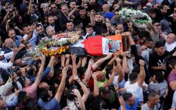 وداع وتشييع جثمان الشهيدة الصحفية شيرين أبو عاقلة وسط مدينة رام الله