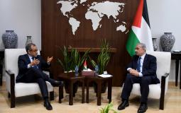 لقاء رئيس الوزراء الفلسطيني بالمدير العالمي للتعليم في البنك الدولي