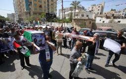 جنازة رمزية للشهيدين داوود الزبيدي وشيرين أبو عاقلة في شوارع غزة