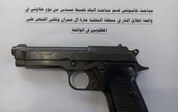 المباحث العامة في غزة تصادر مسدس