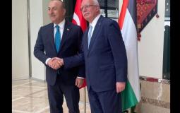 وزير الخارجية رياض المالكي يستقبل نظيره التركي في رام الله