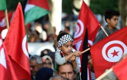 أعلام تونس وفلسطين - توضيحية