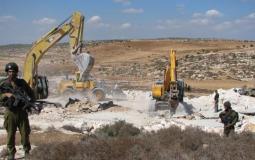 الجيش الإسرائيلي يصادر أرض فلسطينية - أرشيفية